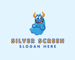 Movie Production - Cute Slime Monster logo design