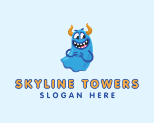 Cute Slime Monster logo design