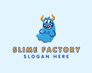 Cute Slime Monster logo design