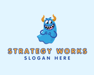 Cute Slime Monster logo design