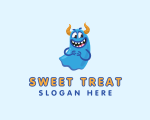 Cute Slime Monster logo design