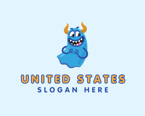 Cute Slime Monster logo design