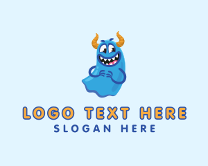 Cute Slime Monster Logo