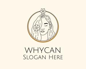 Woman Flower Salon Logo
