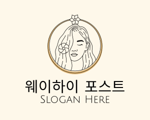 Woman Flower Salon logo design