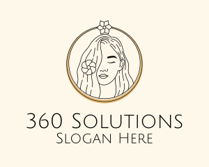 Woman Flower Salon logo design