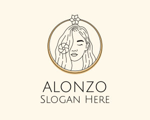 Woman Flower Salon logo design