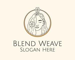 Woman Flower Salon logo design