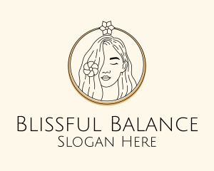 Woman Flower Salon logo design