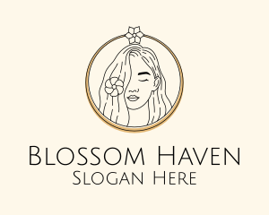 Flower - Woman Flower Salon logo design