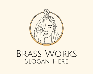 Woman Flower Salon logo design