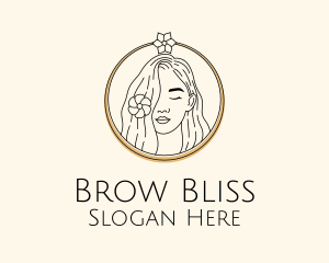 Woman Flower Salon logo design