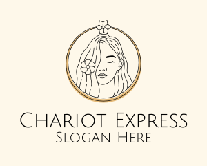 Woman Flower Salon logo design