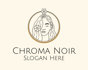 Woman Flower Salon logo design