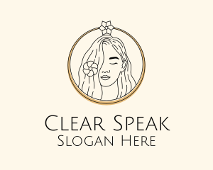 Woman Flower Salon logo design