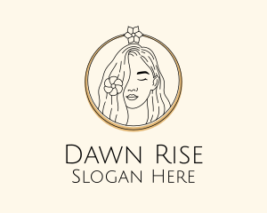 Woman Flower Salon logo design