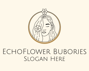 Woman Flower Salon logo design