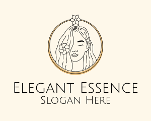 Woman Flower Salon logo design