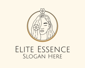 Woman Flower Salon logo design