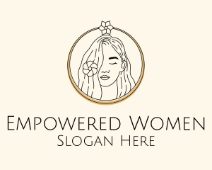 Woman Flower Salon logo design