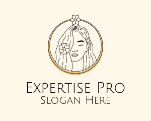 Woman Flower Salon logo design