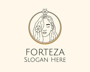 Woman Flower Salon logo design