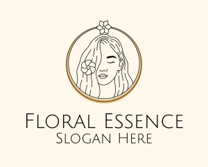 Bouquet - Woman Flower Salon logo design
