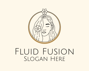 Woman Flower Salon logo design