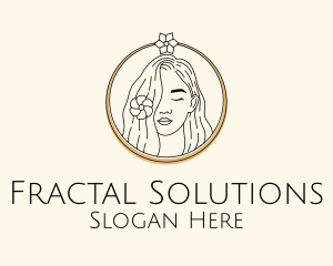 Woman Flower Salon logo design