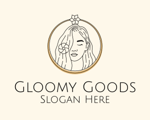 Woman Flower Salon logo design