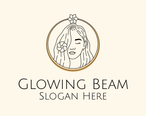 Woman Flower Salon logo design