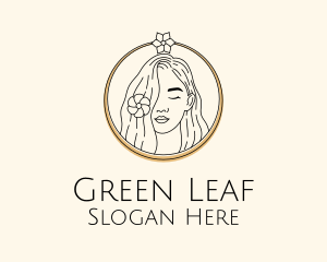 Woman Flower Salon logo design