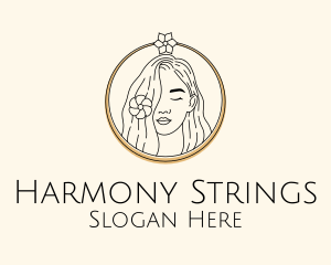 Woman Flower Salon logo design