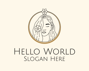 Woman Flower Salon logo design