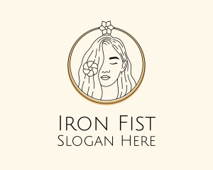 Woman Flower Salon logo design