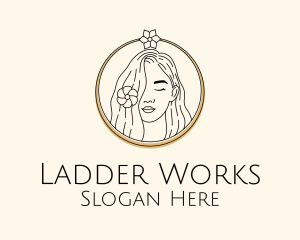 Woman Flower Salon logo design