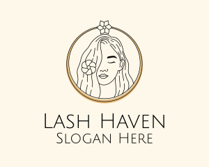 Woman Flower Salon logo design