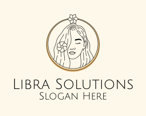 Woman Flower Salon logo design