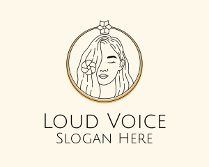 Woman Flower Salon logo design