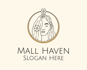 Woman Flower Salon logo design