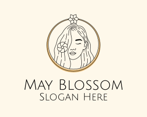 Woman Flower Salon logo design