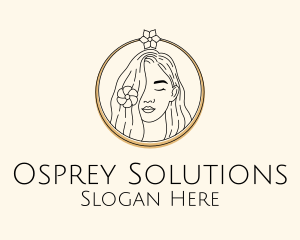 Woman Flower Salon logo design