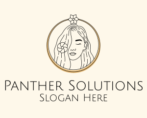 Woman Flower Salon logo design