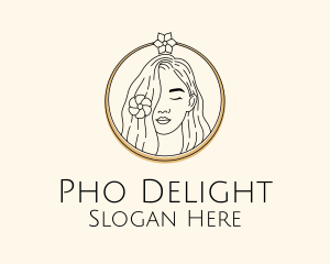 Woman Flower Salon logo design