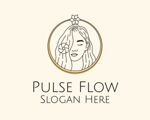 Woman Flower Salon logo design