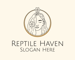 Woman Flower Salon logo design