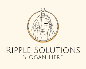 Woman Flower Salon logo design