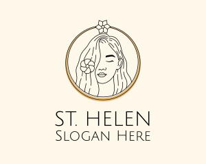 Woman Flower Salon logo design