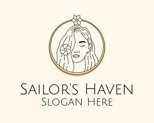 Woman Flower Salon logo design