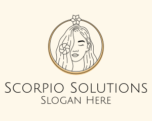 Woman Flower Salon logo design